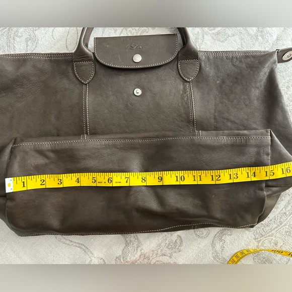 Leather Longchamp le Pliage large tote - Picture 4 of 16